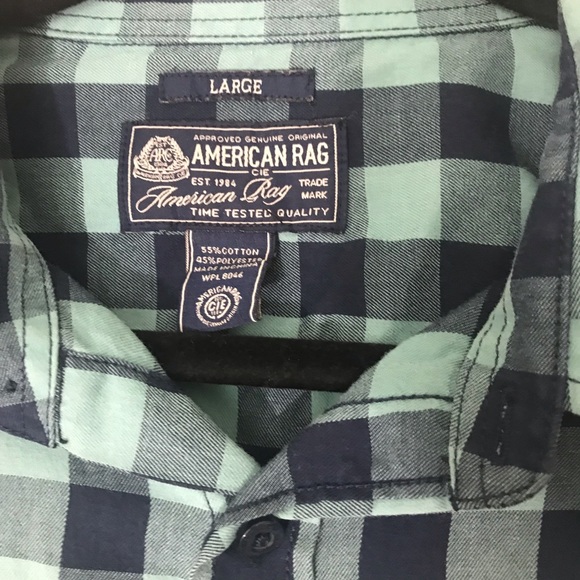 American Rag Checkered Button Down Sz Large - Picture 2 of 3